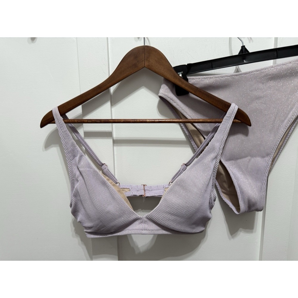 Shade & Shore Women's Bikini Set SZ 36C Top‎  & Medium Bottom Purple EUC